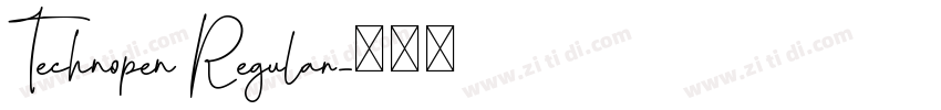 Technopen Regular字体转换